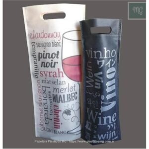 Bolsa Tela 1 Botella Impresa X Un.