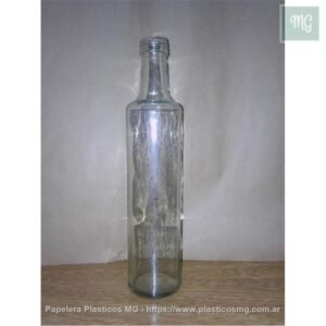 Botella De Vidrio Redonda 500 cc x un. C/Tapa