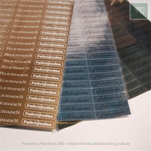 Etiqueta Felicidades Chica X 310 Un.