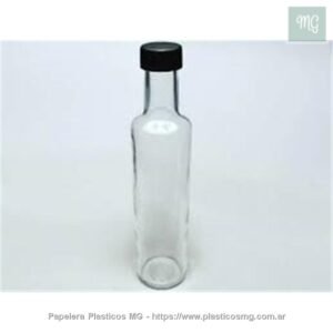 Botella Redonda 250cc c/Tapa x un.
