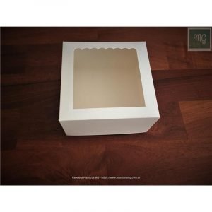 Caja Torta C/Visor  19x19 cm.