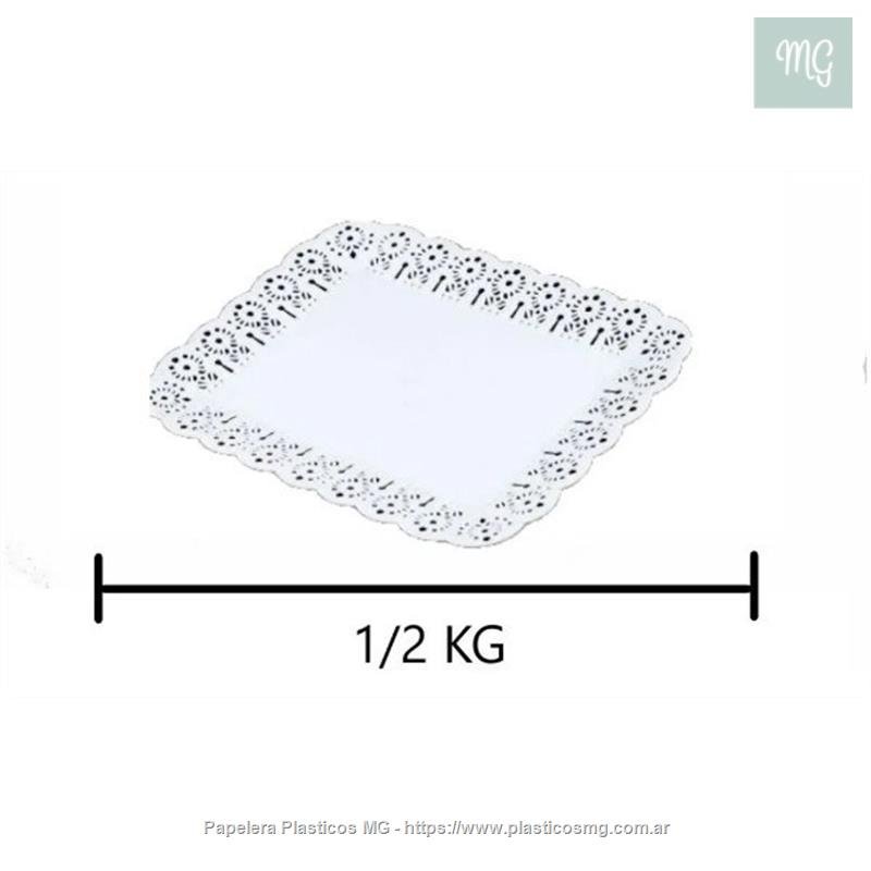 Bandeja plastica para 1-2 kg rectangular blanca x unidad