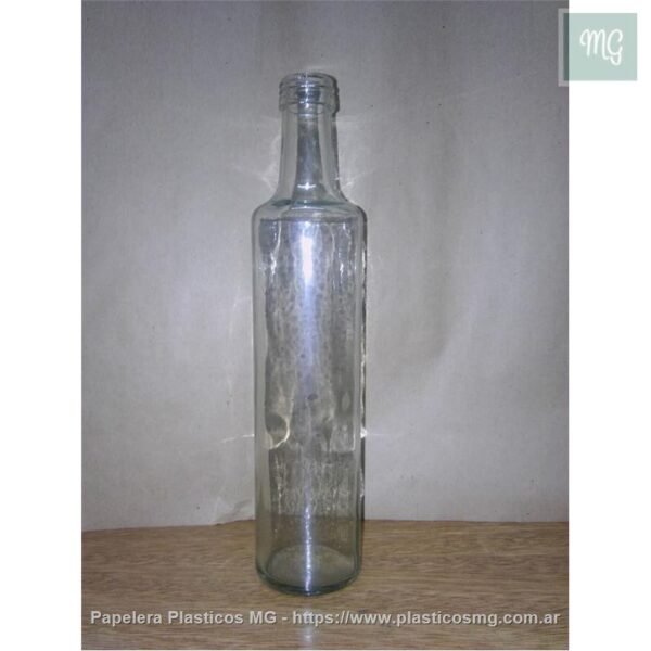 Botella De Vidrio Redonda 500 cc x un. C/Tapa