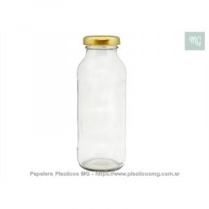 Botella Jugo 330 cc c/tapa metal x un.